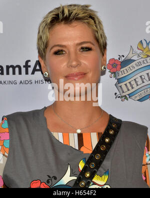 Kristy Swanson frequentato sesta annuale Kiehl's LifeRide per amfAR celebrazione presso Kiehl's fin dal 1851 Foto Stock