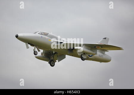 Hawker Hunter T.7 XL577 fatto una comparsa al RIAT 2014 a RAF Fairford, REGNO UNITO Foto Stock