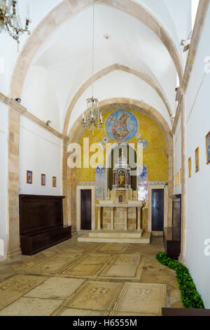 KORCULA CROAZIA - Giugno 25, 2015: l'interno della chiesa di Nostra Signora, nella vecchia città di Korcula Croazia Foto Stock