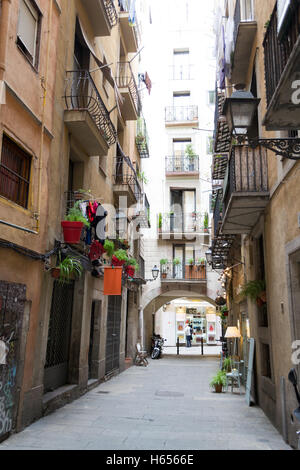 Quartiere Gotico sono al centro di Barcellona e alcuni dei suoi edifici data dal medioevo Foto Stock