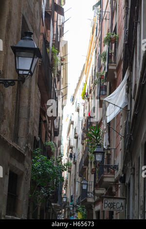 Quartiere Gotico sono al centro di Barcellona e alcuni dei suoi edifici data dal medioevo Foto Stock