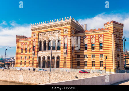 City Hall di Sarajevo, Bosnia ed Erzegovina. Foto Stock