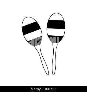 icona 2 maracas Illustrazione Vettoriale