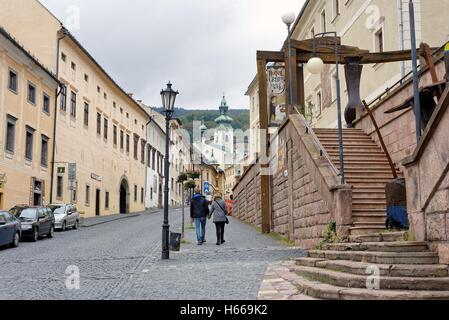 Centro storico della città di Banska Stiavnica Slovacchia centrale Europa Foto Stock