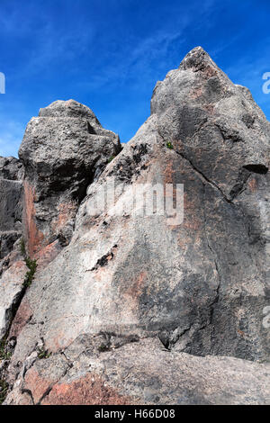 Inca vecchio rudere in una giornata di sole Foto Stock