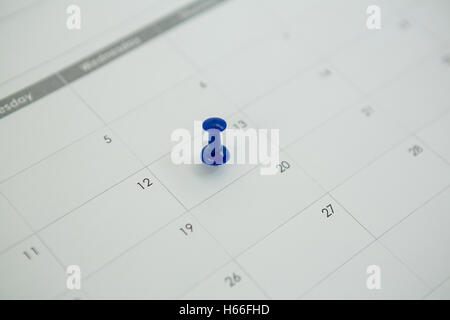 Close-up di blu pin push Foto Stock