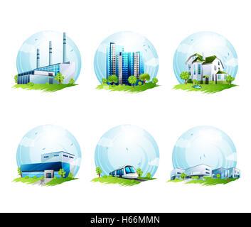 Ecologia gli elementi di design Foto Stock