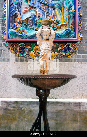 Fontana interna, Pinang Peranakan, Museo Lebuh Gereja, Georgetown, Penang, Malaysia Foto Stock