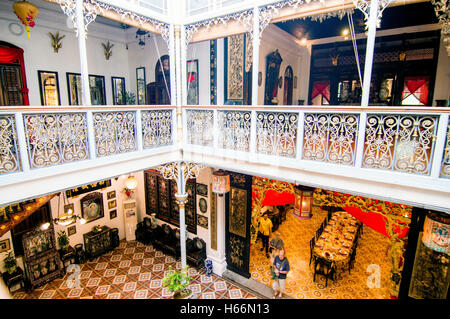 Interno, Pinang Peranakan, Museo Lebuh Gereja, Georgetown, Penang, Malaysia Foto Stock