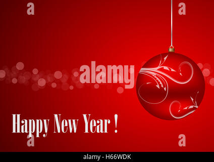 Felice anno nuovo illustrazione Foto Stock