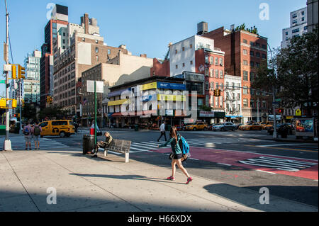 Scena di strada, e 23rd Street, Manhattan New York City Foto Stock