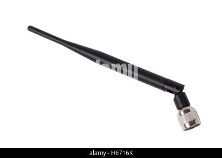 Standard rimovibile antenna gsm isolato su uno sfondo bianco Foto Stock