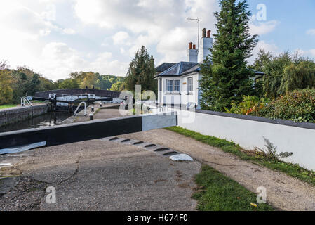 Bloccare 82, Stockers Lock sul Grand Union Canal, Rickmansworth, Hertfordshire Foto Stock