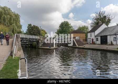 Serratura Batchworth, Grand Union Canal, Rickmansworth, Hertfordshire, Inghilterra. Foto Stock