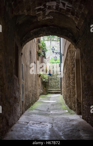 Strade di Volterra, Toscana, Italia, UE, Europa Foto Stock