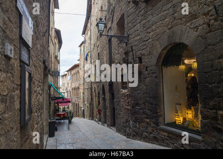 Strade di Volterra, Toscana, Italia, UE, Europa Foto Stock