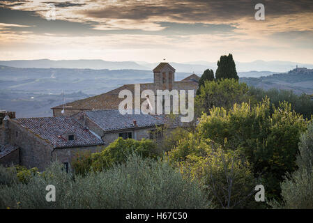 Monticchiello, Toscana, Italia, UE, Europa Foto Stock