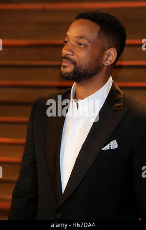 Will Smith assiste il 2014 Vanity Fair Oscar Party il 2 marzo 2014 in West Hollywood, California. Foto Stock