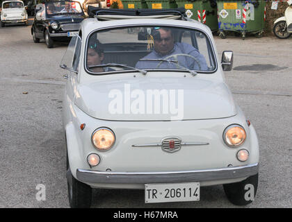 Fiat 500 Rally, Miranda, Ternis, Umbria, Italia Foto Stock