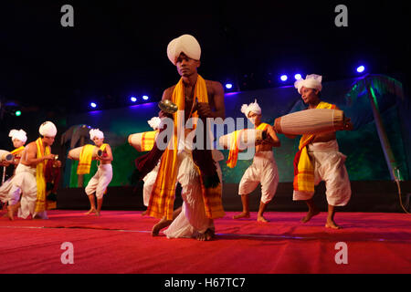 Dhol Dholak Cholam, Manipur, India Foto Stock