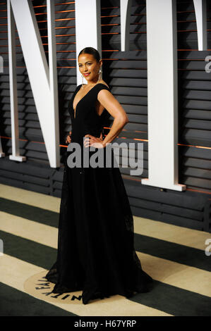 Paula Patton assiste il 2015 Vanity Fair Oscar Party hosted by Graydon Carter a Wallis Annenberg Center for the Performing Arts nel febbraio 22nd, 2015 a Beverly Hills, la California. Foto Stock
