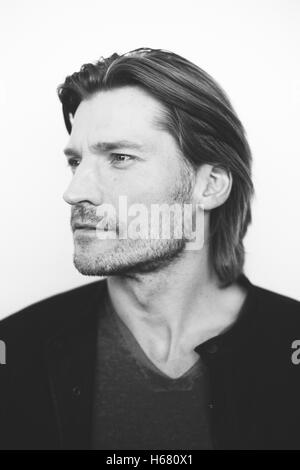 Attore danese e gioco di troni-superstar Nikolaj Coster-Waldau ritratte in Copenhagen. Danimarca 2013. Foto Stock