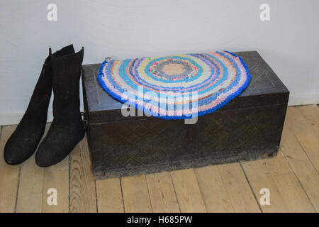 Torace per lo storage. Vintage restaurati scrigno del torace. Foto Stock