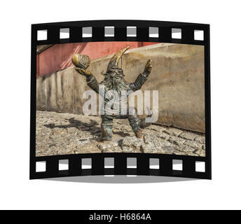 Wroclaws nani (Krasnale) sono una attrazione turistica a Wroclaw, Voivodato Bassa Slesia, Polonia, Europa Foto Stock