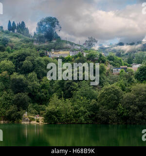 Parco La Arboleda - area ricreativa nel Trapaga Valley vicino a Bilbao, Vizcaya, Paesi Baschi, Spagna, Europa Foto Stock