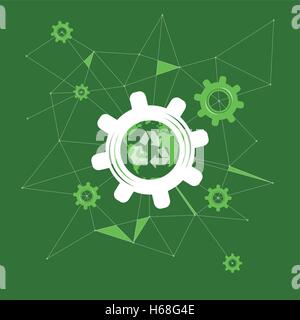 Verde il concetto di energia Illustrazione Vettoriale