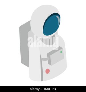 Astronauta isometrica Icone 3D Illustrazione Vettoriale
