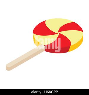 Lecca-lecca isometrica Icone 3D Illustrazione Vettoriale