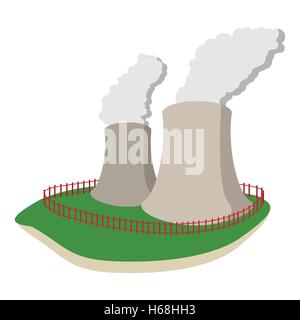 Pipe della centrale a energia termica Illustrazione Vettoriale