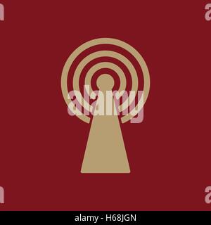 L'icona wireless wifi simbolo. Illustrazione Vettoriale