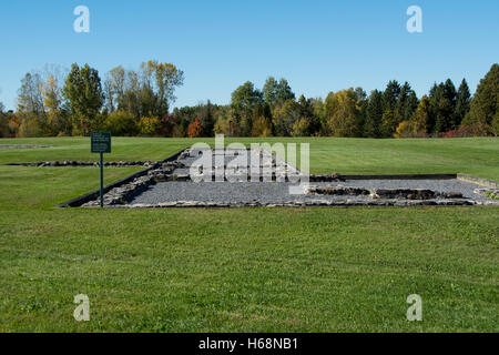 Canada Quebec, tre fiumi aka Trois-Riveres. San Maurizio Ironworks National Historic Site aka Forges du Saint-Maurice. Foto Stock