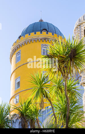 La colorata Vecchia architetto palace pena di Sintra Foto Stock