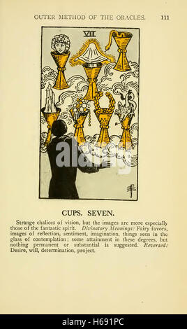 La chiave illustrata per i Tarocchi il velo della divinazione, illustrante la maggiore e minore di Arcana; abbracciando: Il velo e la sua Foto Stock