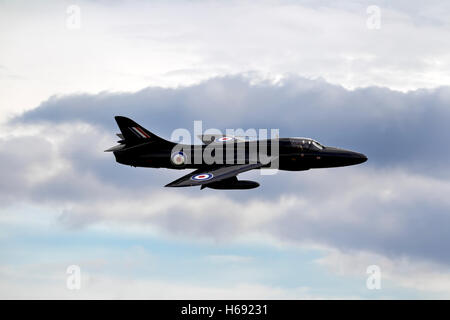 Ex Royal Air Force Hawker Hunter T7.A WV318/ G-FFOX a Kemble Air Day 2011, Gloucestershire, Regno Unito. Foto Stock