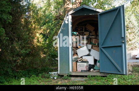 Libri in capannone Foto Stock