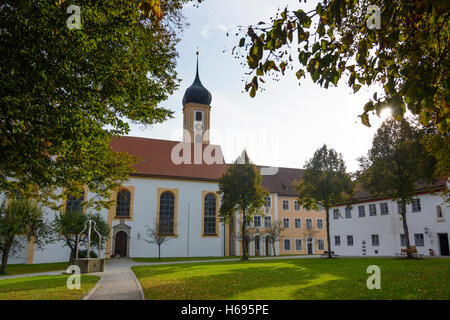 Gessertshausen: Oberschönenfeld Abbey, chiesa, Schwaben, Svevia, Baviera, Baviera, Germania Foto Stock