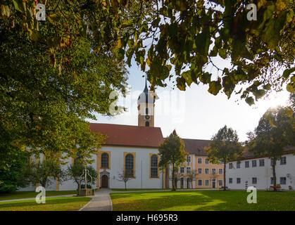 Gessertshausen: Oberschönenfeld Abbey, chiesa, Schwaben, Svevia, Baviera, Baviera, Germania Foto Stock