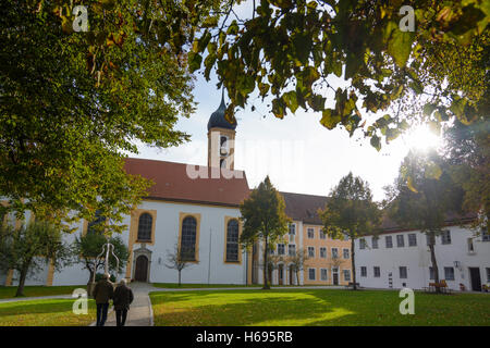 Gessertshausen: Oberschönenfeld Abbey, chiesa, Schwaben, Svevia, Baviera, Baviera, Germania Foto Stock