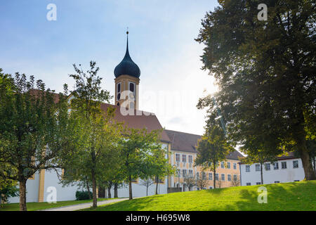 Gessertshausen: Oberschönenfeld Abbey, chiesa, Schwaben, Svevia, Baviera, Baviera, Germania Foto Stock