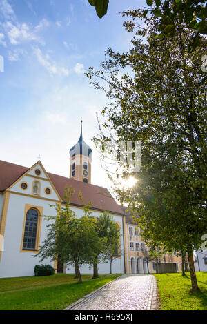 Gessertshausen: Oberschönenfeld Abbey, chiesa, Schwaben, Svevia, Baviera, Baviera, Germania Foto Stock