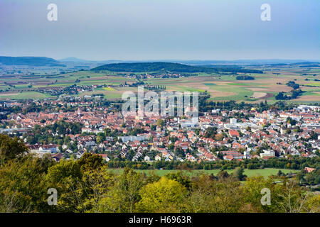 Weißenburg in Bayern: vista Weißenburg da Wülzburg castello fortezza, Mittelfranken, Media Franconia, Baviera, Baviera, Tedesco Foto Stock