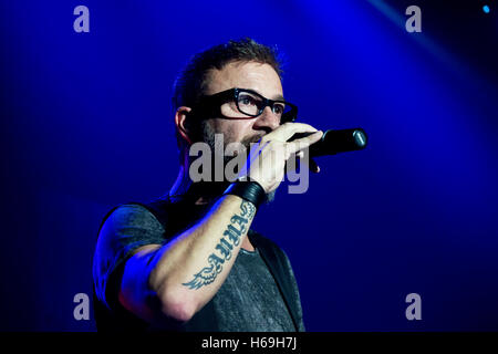 Marco Masini live presso Auditorium Conciliazione durante la Cronologia Tour 2015 Foto Stock