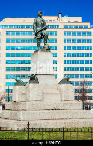 Un monumento di David Glasgow Farragut, bandiera ufficiale della marina degli Stati Uniti durante la Guerra Civile Americana, Washington DC, Stati Uniti d'America Foto Stock
