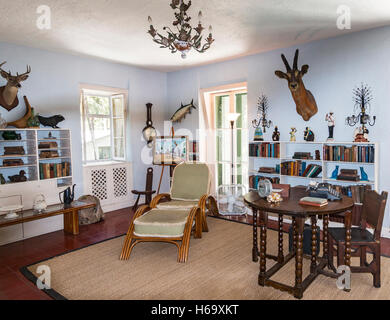 Ernest Hemingway's studio, conservate come parte dell'Hemingway Casa Museo di Key West, Florida. Foto Stock