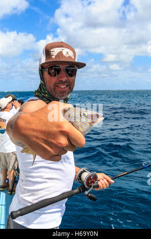 Grunt francesi catturati sulla pesca barca partito off Islamorada in Florida Keys. Foto Stock