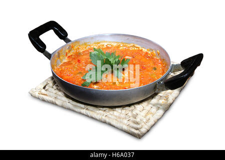 Uno turco-pan uova e peperoni (Menemen) Foto Stock